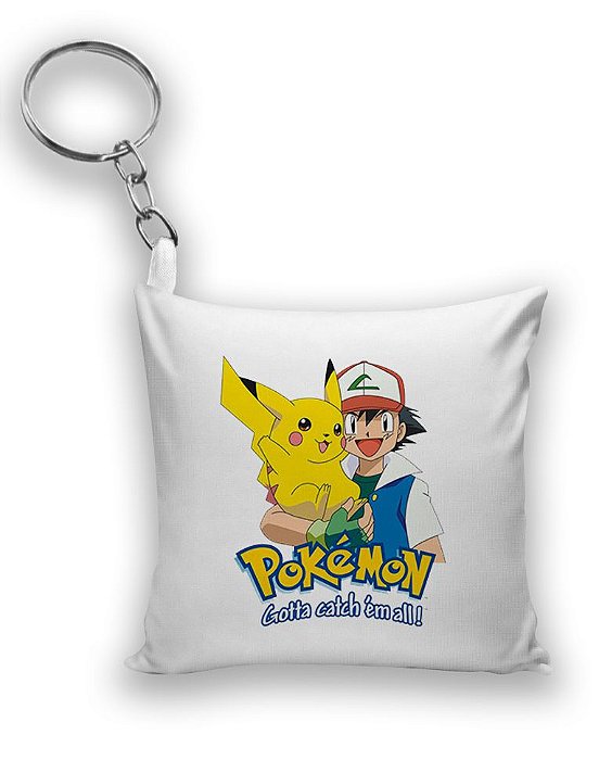 Chaveiro Pikachu e Ash - Pokemon - Nerd e Geek - Presentes Criativos