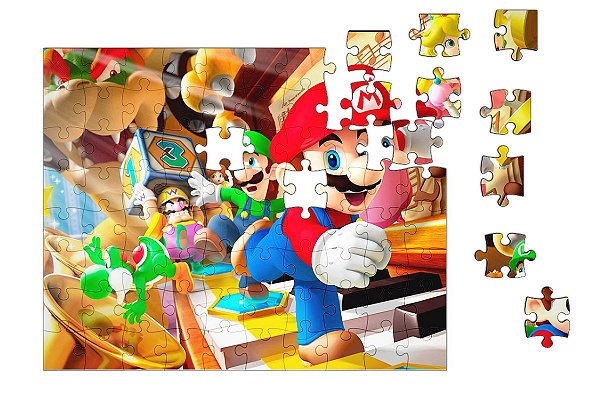 Quebra-Cabeça Super Mario  Luigi90 pçs - Nerd e Geek - Presentes Criativos