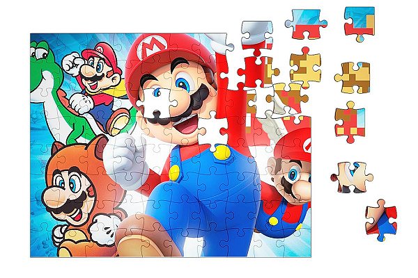 Quebra-Cabeça Super Mario Word 90 pçs - Nerd e Geek - Presentes Criativos