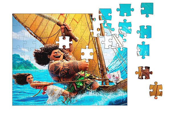 Quebra-Cabeça Moana 90 pçs - Nerd e Geek - Presentes Criativos