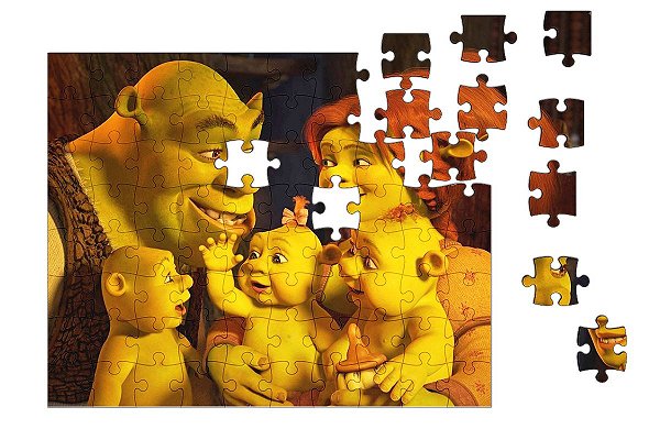Quebra-Cabeça shrek and Babys 90 pçs - Nerd e Geek - Presentes Criativos