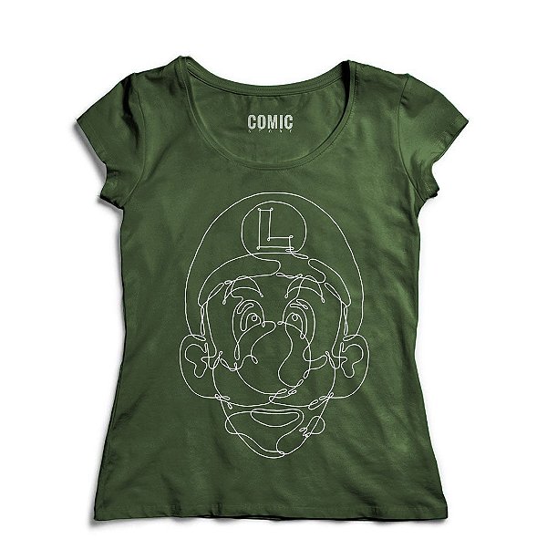 Camiseta Feminina Luigi - Nerd e Geek - Presentes Criativos