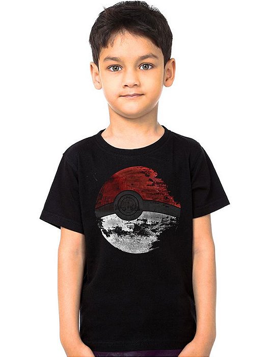 Camiseta Infantil Pokemon Estrela da Morte - Nerd e Geek - Presentes Criativos