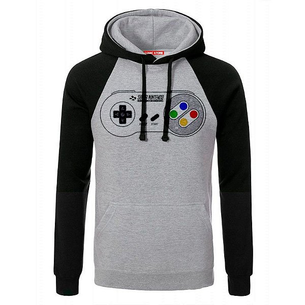 Blusa com Capuz Controle Super Nintendo