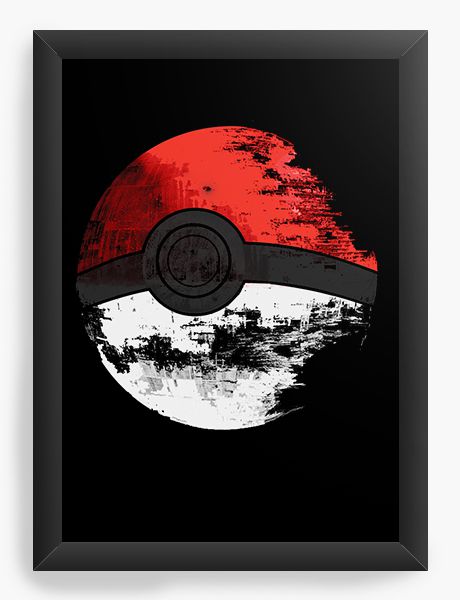 Quadro Decorativo A4 (33X24) Pokemon - Estrela da Morte - Nerd e Geek - Presentes Criativos