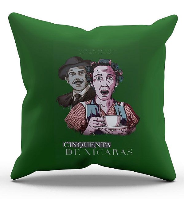 Almofada Decorativa  Cinquenta tons de Xicaras 45x45 - Nerd e Geek - Presentes Criativos