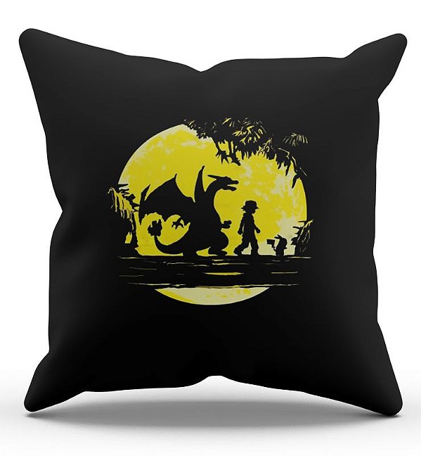 Almofada Decorativa  Pokemon Ash e Pikachu 45x45 - Nerd e Geek - Presentes Criativos