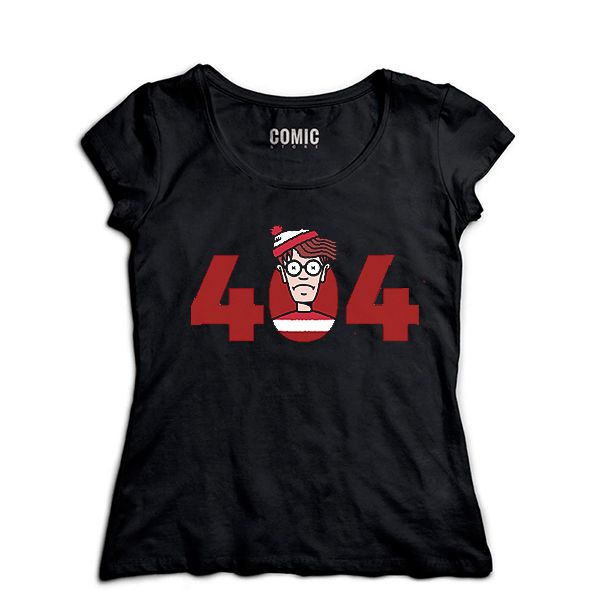 Camiseta Feminina Error 404 Not Found Wally - Nerd e Geek - Presentes Criativos