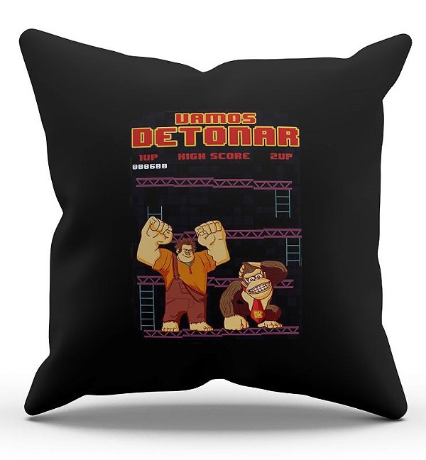 Almofada Decorativa  Donkey Kong 45x45 - Nerd e Geek - Presentes Criativos