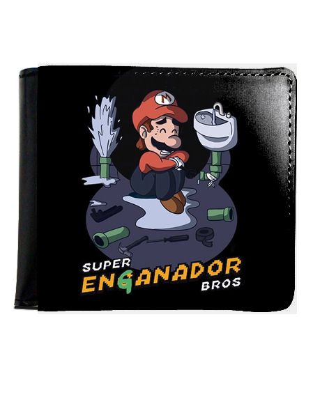 Carteira Super Mario Enganador Bros - Nerd e Geek - Presentes Criativos