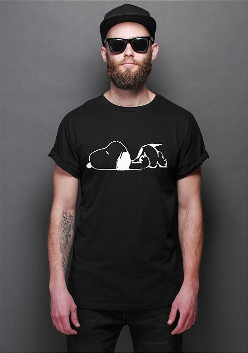 Camiseta Masculina  Snoopy - Nerd e Geek - Presentes Criativos