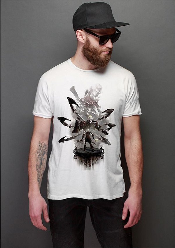 Camiseta Masculina  God of War - Nerd e Geek - Presentes Criativos