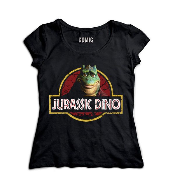 Camiseta Feminina Jurassic Dino - Nerd e Geek - Presentes Criativos