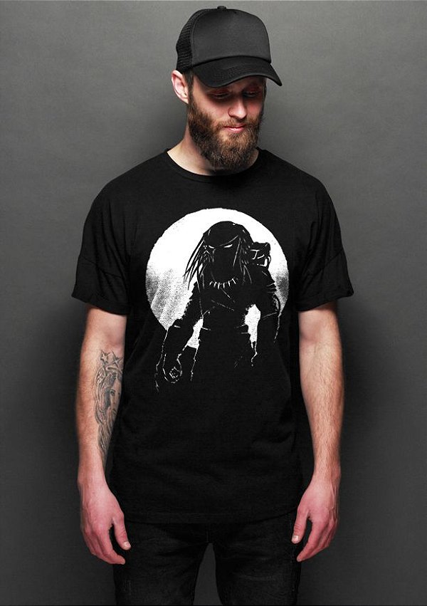 Camiseta Masculina  Predador - Nerd e Geek - Presentes Criativos