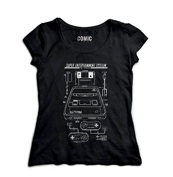 Camiseta Feminina Super Entertainment - Nerd e Geek - Presentes Criativos