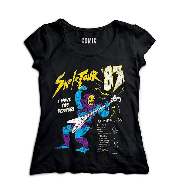 Camiseta Feminina Skeletour '83 - Nerd e Geek - Presentes Criativos