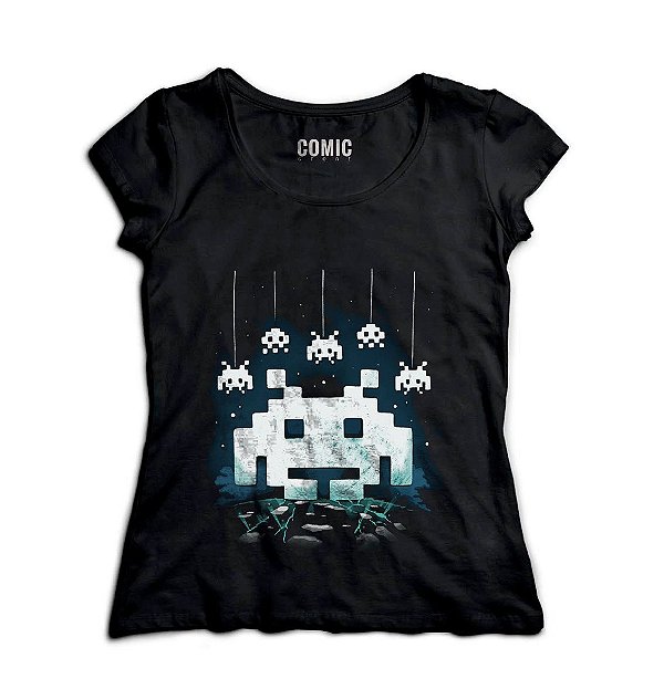 Camiseta Feminina Space Atari - Nerd e Geek - Presentes Criativos