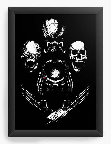 Quadro Decorativo A4 (33X24) Aliens - Nerd e Geek - Presentes Criativos