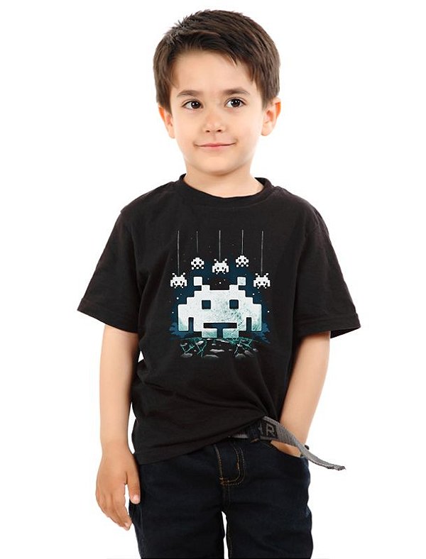 Camiseta Infantil Space Atari - Nerd e Geek - Presentes Criativos