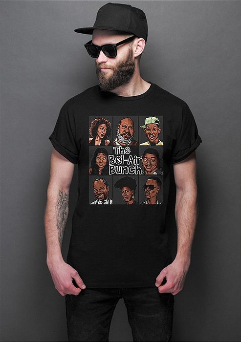 Camiseta Masculina The Bel-Air Bunch - Nerd e Geek - Presentes Criativos