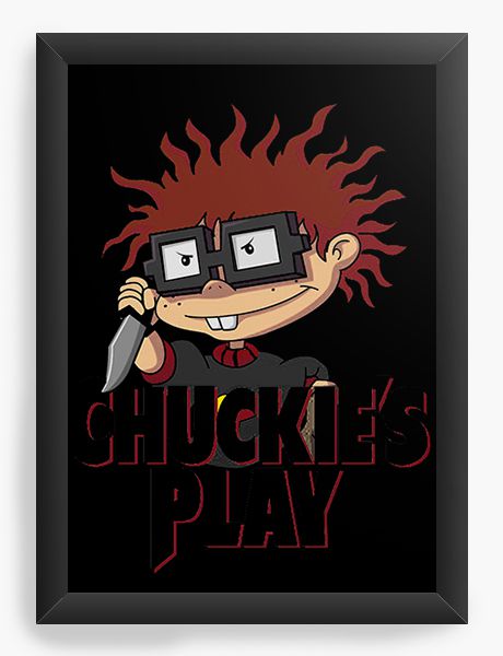 Quadro Decorativo A4 (33X24) Chuckie Play  - Nerd e Geek - Presentes Criativos