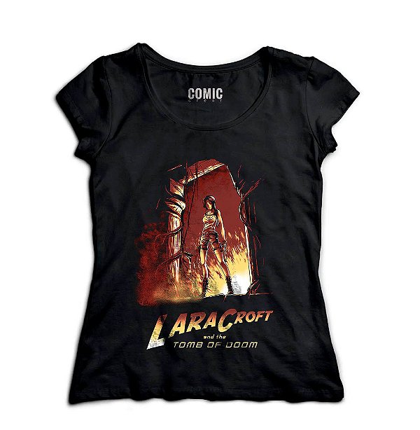Camiseta Feminina Tomb Of Doom - Nerd e Geek - Presentes Criativos