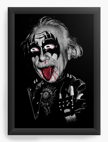 Quadro Decorativo A3 (45X33) Albert Einstein - Nerd e Geek - Presentes Criativos