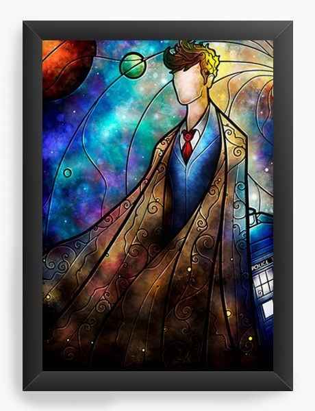 Quadro Decorativo A3 (45X33) Doctor Who Police - Nerd e Geek - Presentes Criativos