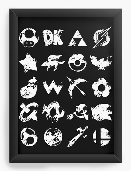 Quadro Decorativo A3 (45X33) Grunge - Nerd e Geek - Presentes Criativos