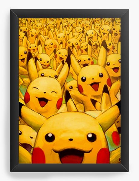 Quadro Decorativo Desenho Pikachu 3 Peças em Promoção na Americanas