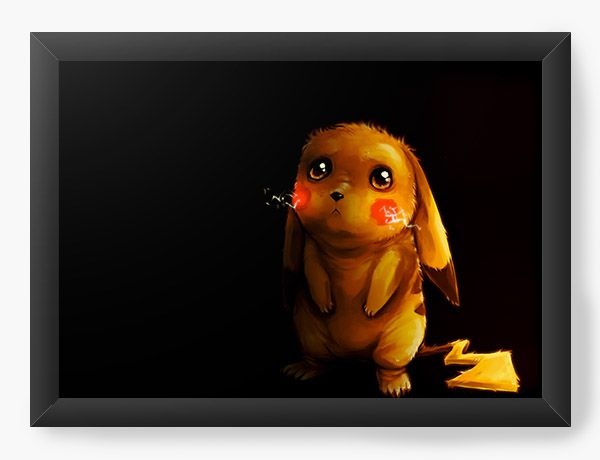 Quadro Decorativo A3 (45X33) Pikachu - Pokemon - Nerd e Geek - Presentes Criativos