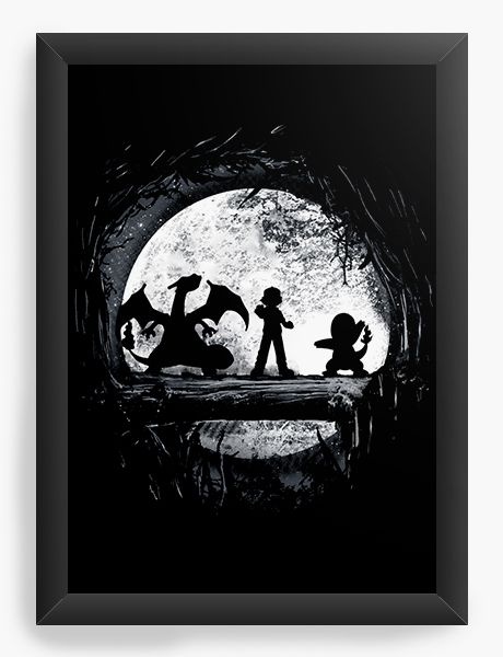 Quadro Decorativo A3 (45X33) Pokemon - Nerd e Geek - Presentes Criativos