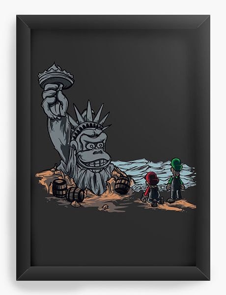 Quadro Decorativo A3 (45X33) The Planet of the Kong - Nerd e Geek - Presentes Criativos