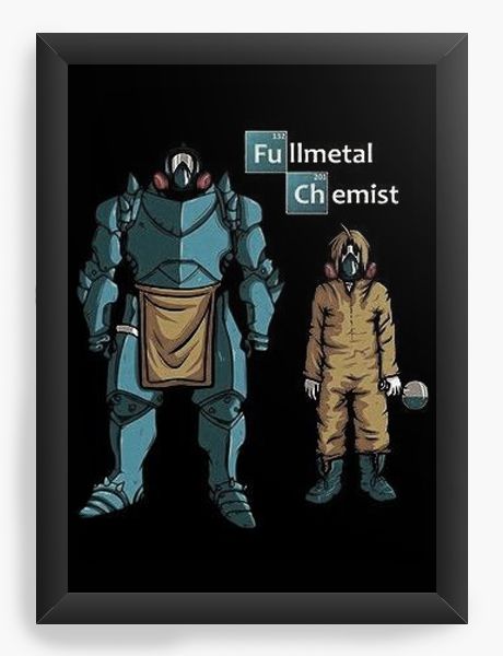 Quadro Decorativo A4 (33X24) Fullmetal alchemist - Nerd e Geek - Presentes Criativos