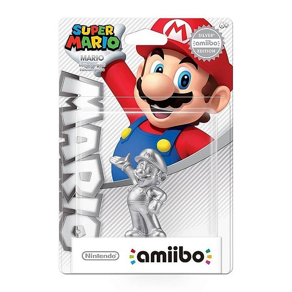 Silver Mario Amiibo Figure Nin