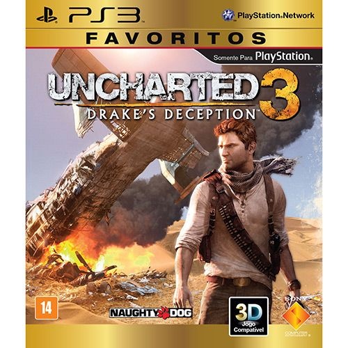 Uncharted 3: Drakes Deception - Ps3 - Nerd e Geek - Presentes Criativos