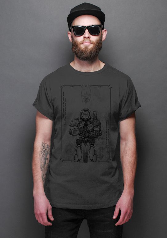 Camiseta Masculina Doom - Nerd e Geek - Presentes Criativos