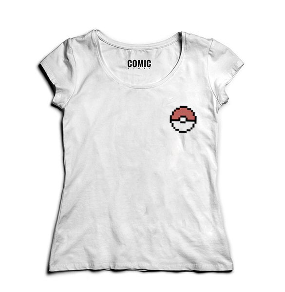 Camiseta Feminina Pokebola- Nerd e Geek - Presentes Criativos