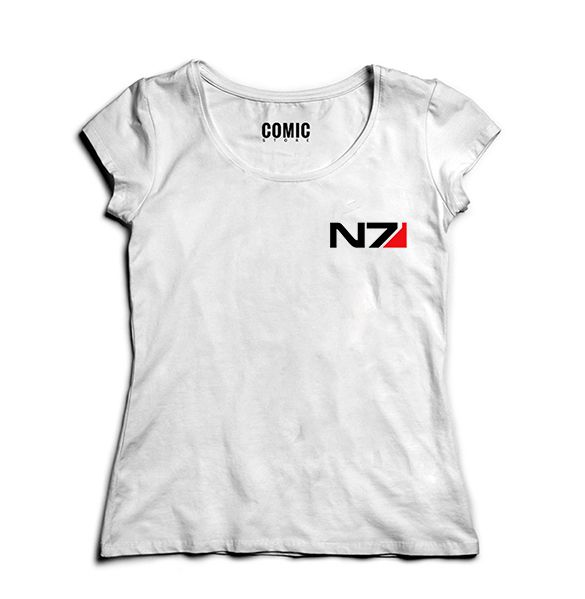 Camiseta Feminina Mass Effect N7 Nerd e Geek - Presentes Criativos