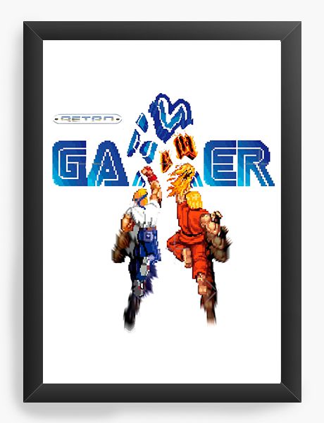 Quadro Decorativo A3 (45X33) Gamer Retrô- Nerd e Geek - Presentes Criativos