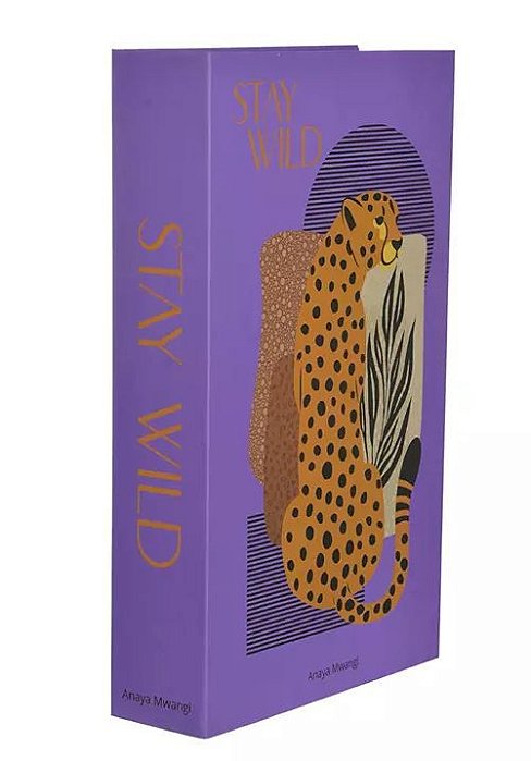 Caixa Decorativa Stay Wild Roxa 27x17cm