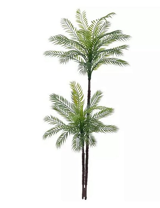 Planta Árvore Artificial Palmeira 2 Troncos Verde 1,45m