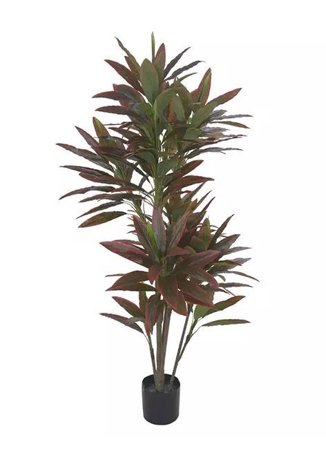 Planta Árvore Artificial Dracena Real Toque Verde Vermelho 1,9m