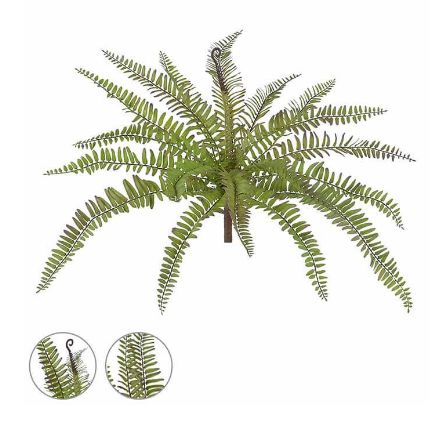 Folhagem Artificial Samambaia Verde em 2 Tons com Print 49cm