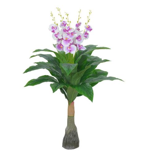 Planta Árvore Artificial Orquídea Branco Beauty 98cm