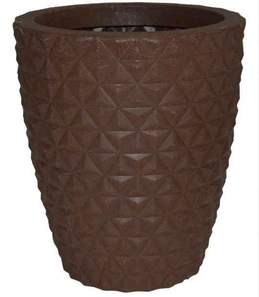 Vaso Cônico de Plástico 32x32 Marrom