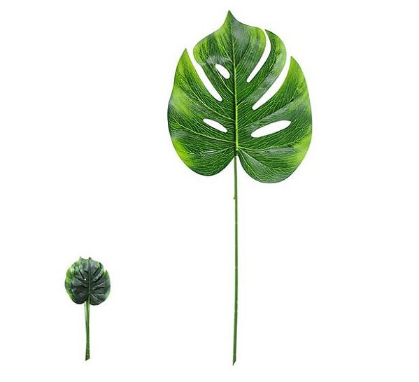 Folhagem Artificial Costela-de-Adão Real Toque Verde 43cm
