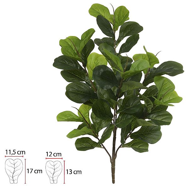 Planta Árvore Artificial Ficus Lyrata Real Toque Verde 80cm