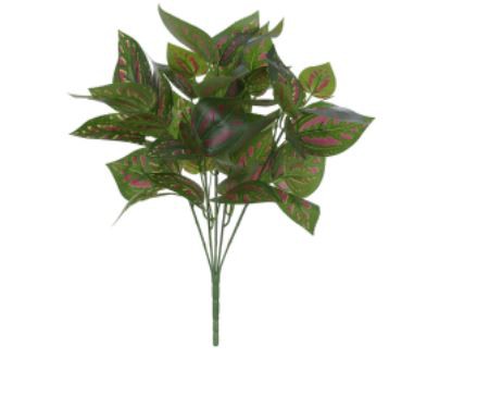 Folhagem Artificial Philo Forracao real Toque Verde Vermelho 47cm