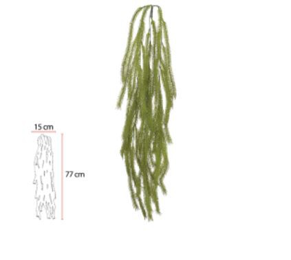 Folhagem Artificial Rabo De Raposa Pendurar Verde 86cm